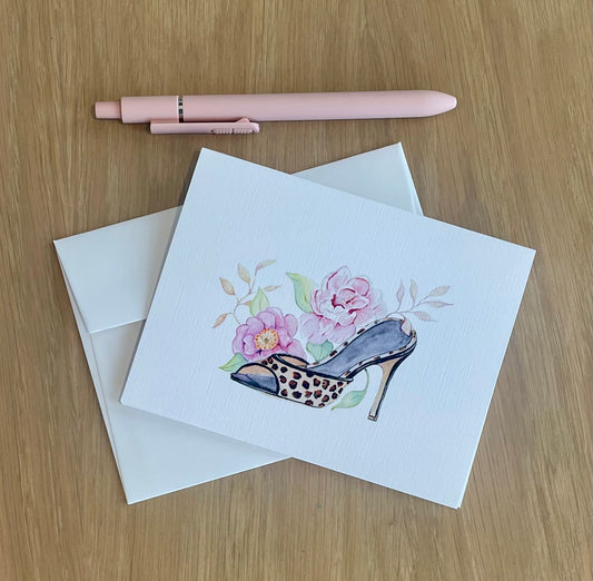 Blooms, Petals and Stems - The Shoe Collection Notecards