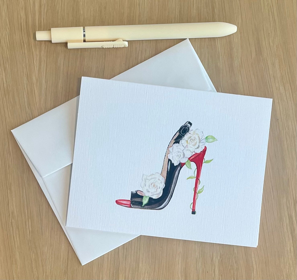 Blooms, Petals and Stems - The Shoe Collection Notecards