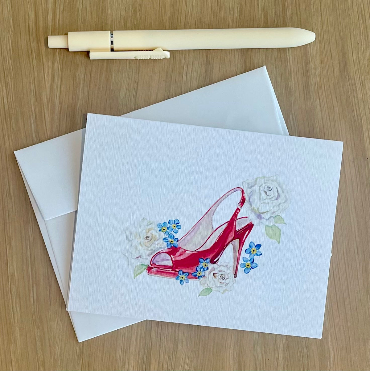 Blooms, Petals and Stems - The Shoe Collection Notecards